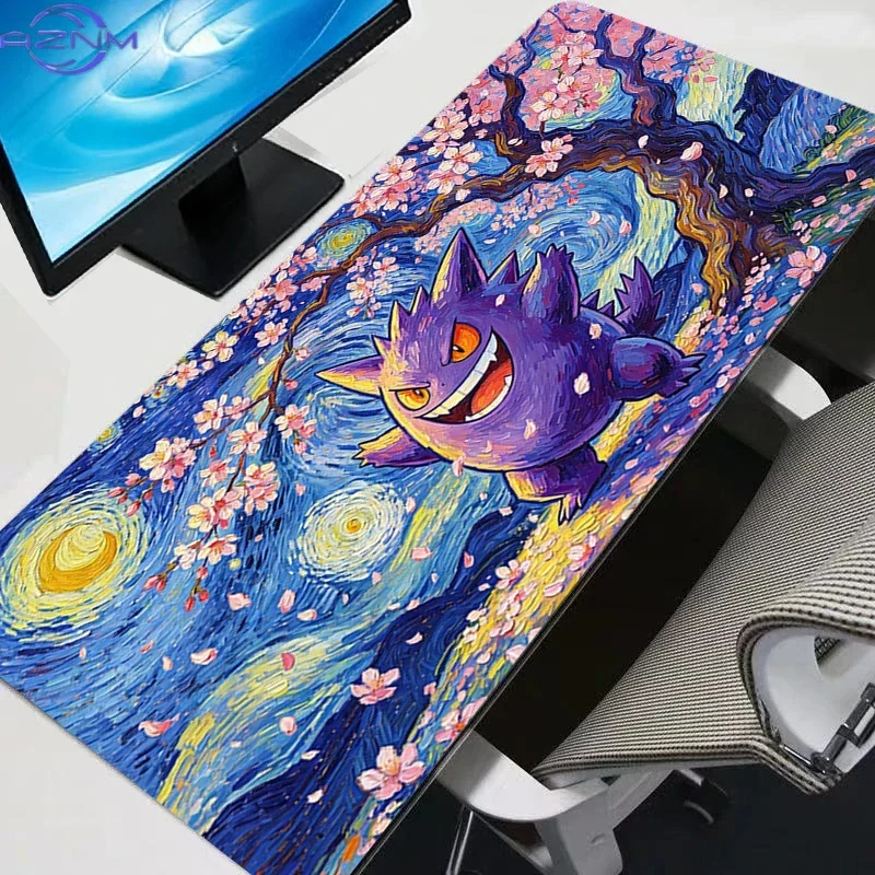 Gengar Ghost Pokemon Graffiti Style Anime Rubber Mouse Pad Non Slip Gaming Desk Mat for Laptop PC Desktop Decor 5