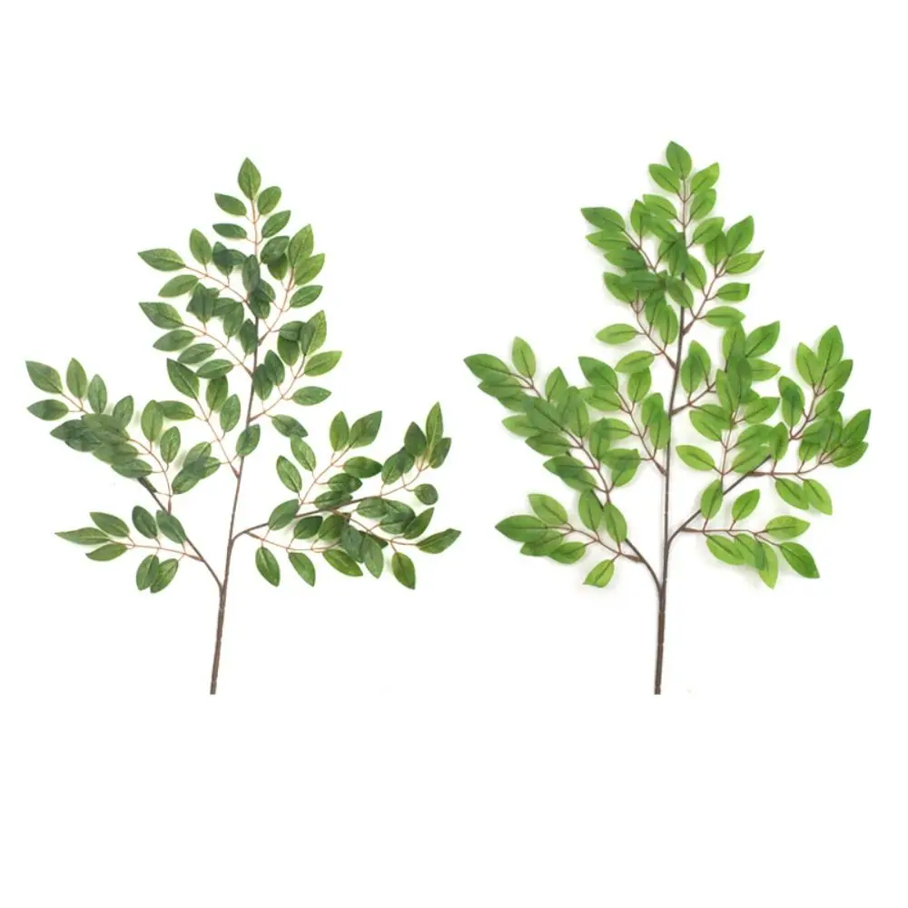 60cm Artificial Sophora Leaves Plastic Real Touch Sophora Leaf Branch Lifelike Fake Plants Outdoor Indoor Decor