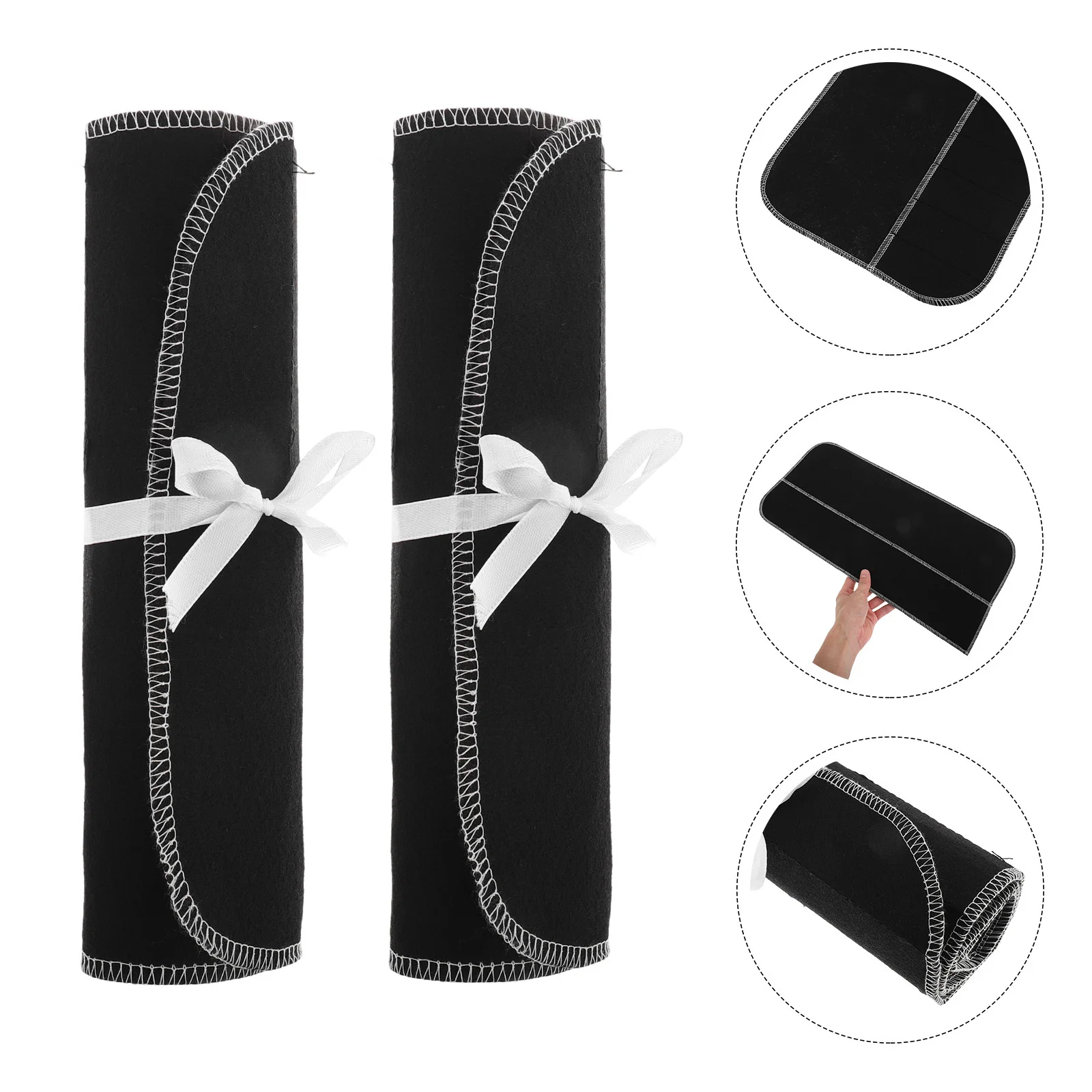2pcs Silverware Storage Bags Anti Tarnish Organizer For Cutlery Utensils Kitchen Restaurant Portable Protection Pouch Large