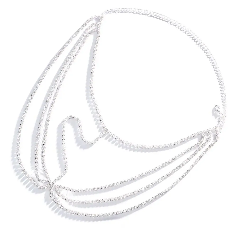 Cubierta de diamantes de imitación, joyería para la cara, decoración para la cara, cadena para el cabello, velo con borla, velo de cristal, cadena para la cara, cadena para la cara en capas de cristal