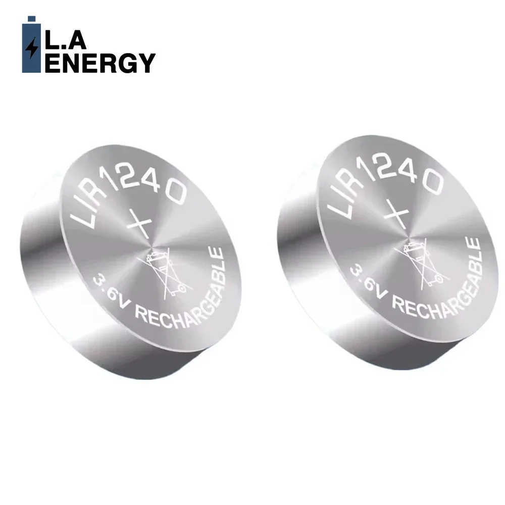 10pcs/lot LIR1240 Rechargeable Button Battery Can Replace CP1240 3.6V 55Mah for Headphone Headset TWS Bluetooth Earphone Cell