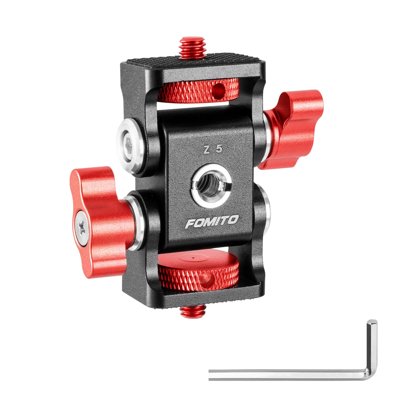 

Холодный башмак FOMITO с двойной головкой из алюминиевого сплава и винтовым креплением 1/4 360° ° Вращающийся кронштейн для монитора камеры