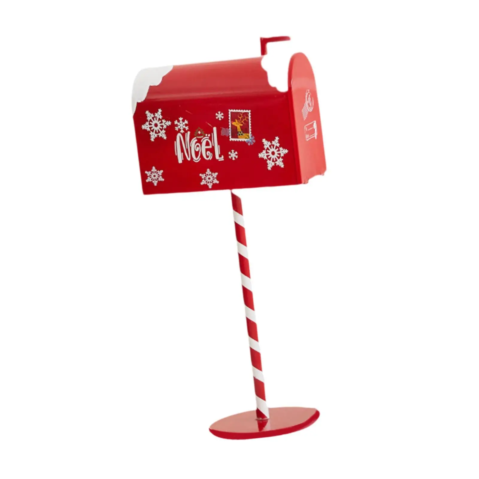 

Christmas Decoration Letter Box Iron Postbox Letters to Santa Decorative Box Xmas Delivery Mailbox for Club Backyard Home