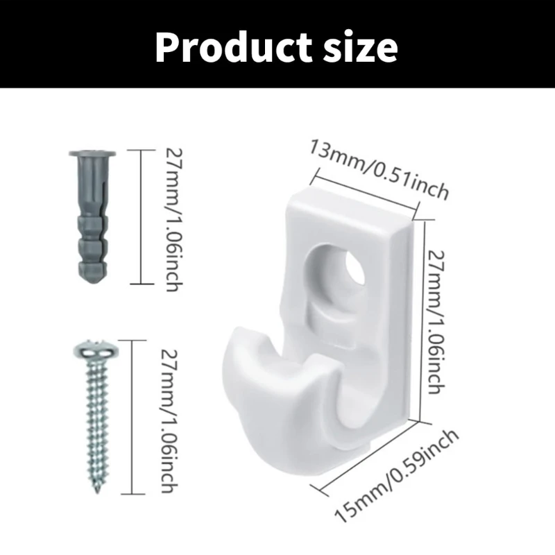 10pcs สกรูตะขอโรงงานสำหรับการติดตั้งติดตั้งที่ปลอดภัยในบ้าน