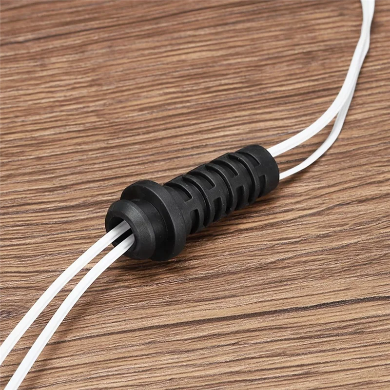 ABEZ 50Pcs 4Mm Strain Relief Cord Connector Cable Bushing Boot Sleeve For Electric Cable Cord Insulation Protection
