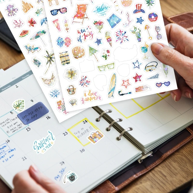 

Декоративная наклейка для скрапбукинга, клейкая мерцающая наклейка для планировщика, блокнота, ведения журнала, изготовление