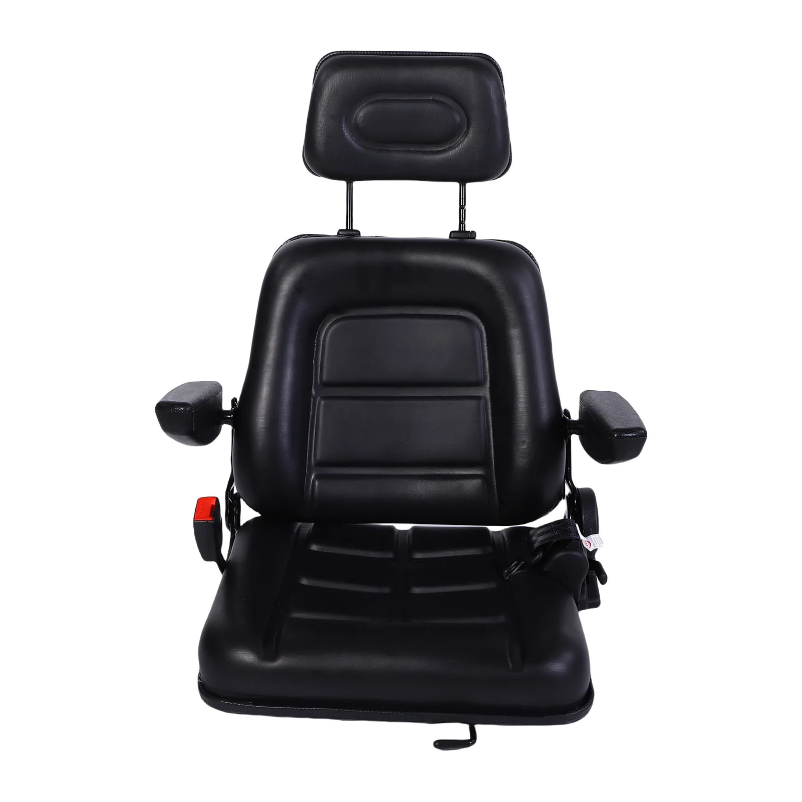 

Universal Forklift Seat with Adjustable Backrest Headrest Safety Belt Ergonomic Tractor Seat for Dumper Mower Skid Loader Teleha