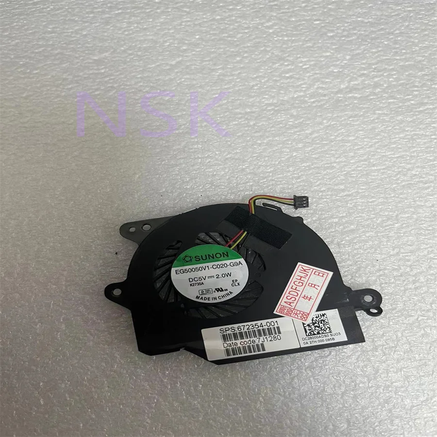 Imagem -02 - Ventilador Cpu Original para hp Folio Dissipação de Calor 672354001 Eg50050v1-c020-g9a 131000 13-1015tu Teste de 100