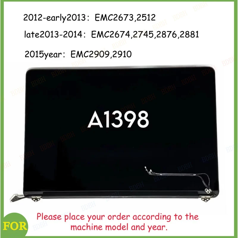 BDBH Tested silver A1398 15" LCD Screen Assembly Display for MacBook Pro/Air 13" Retina A2337 A1932 A2179 A1502 A1466 2010-2020 view 2