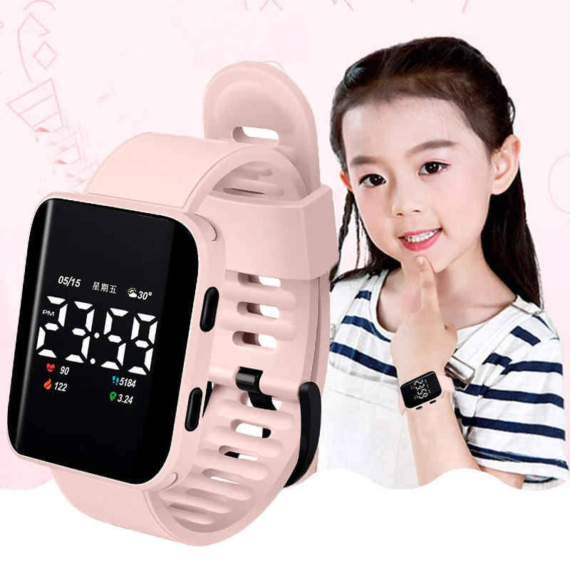 New LED Digital Watch for Children Waterproof Sport Girls Watch Fashion Casual Silicone Women Men Electronic Watches kids watch