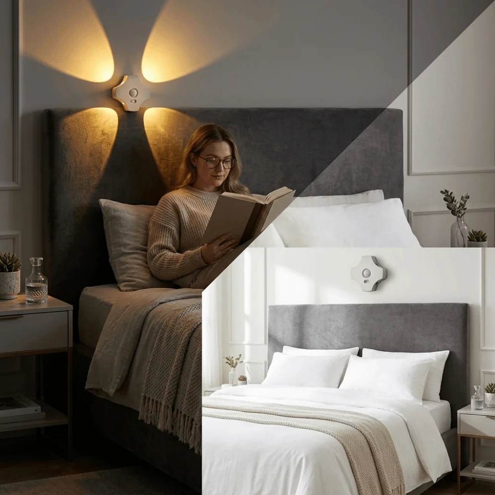 Auto On Off Sensor Night Light Soft Ambient Lighting Dimmable Bedside Lamp Energy Saving Human Body Induction for EU/US
