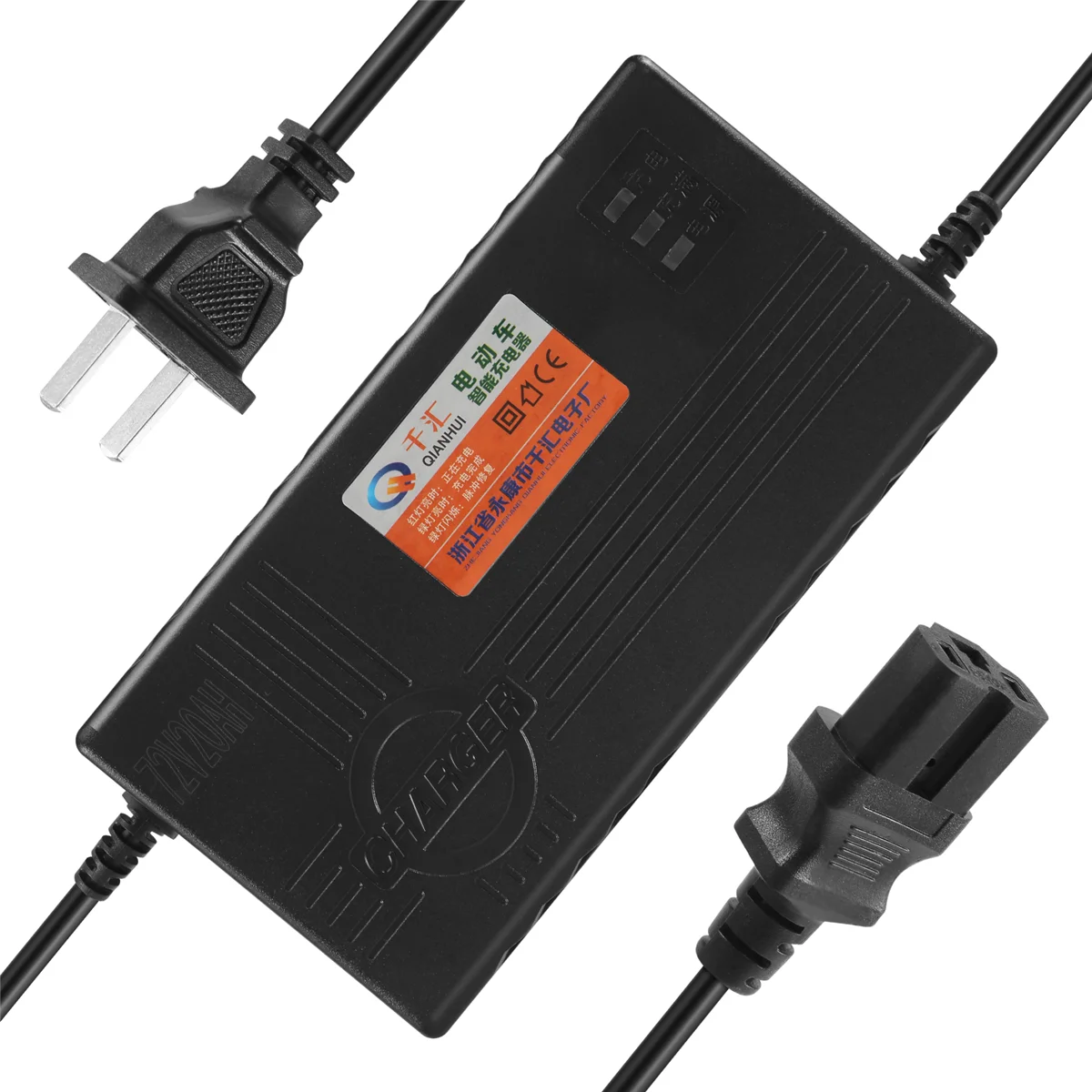 72V 20AH Motorcycle Battery Charger 6 LED Display for Scooter Wheel Lead Acid Battery Electric Bicycle Accessories US Plug