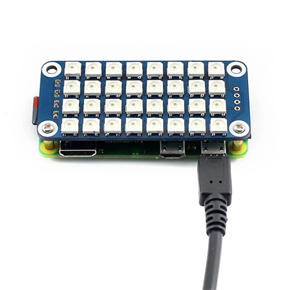 Modul papan ekstensi Waveshare untuk Raspberry Pi pengontrol Pemrograman cahaya RGB warna penuh untuk Raspberry Pi 5/4B/3B + modul