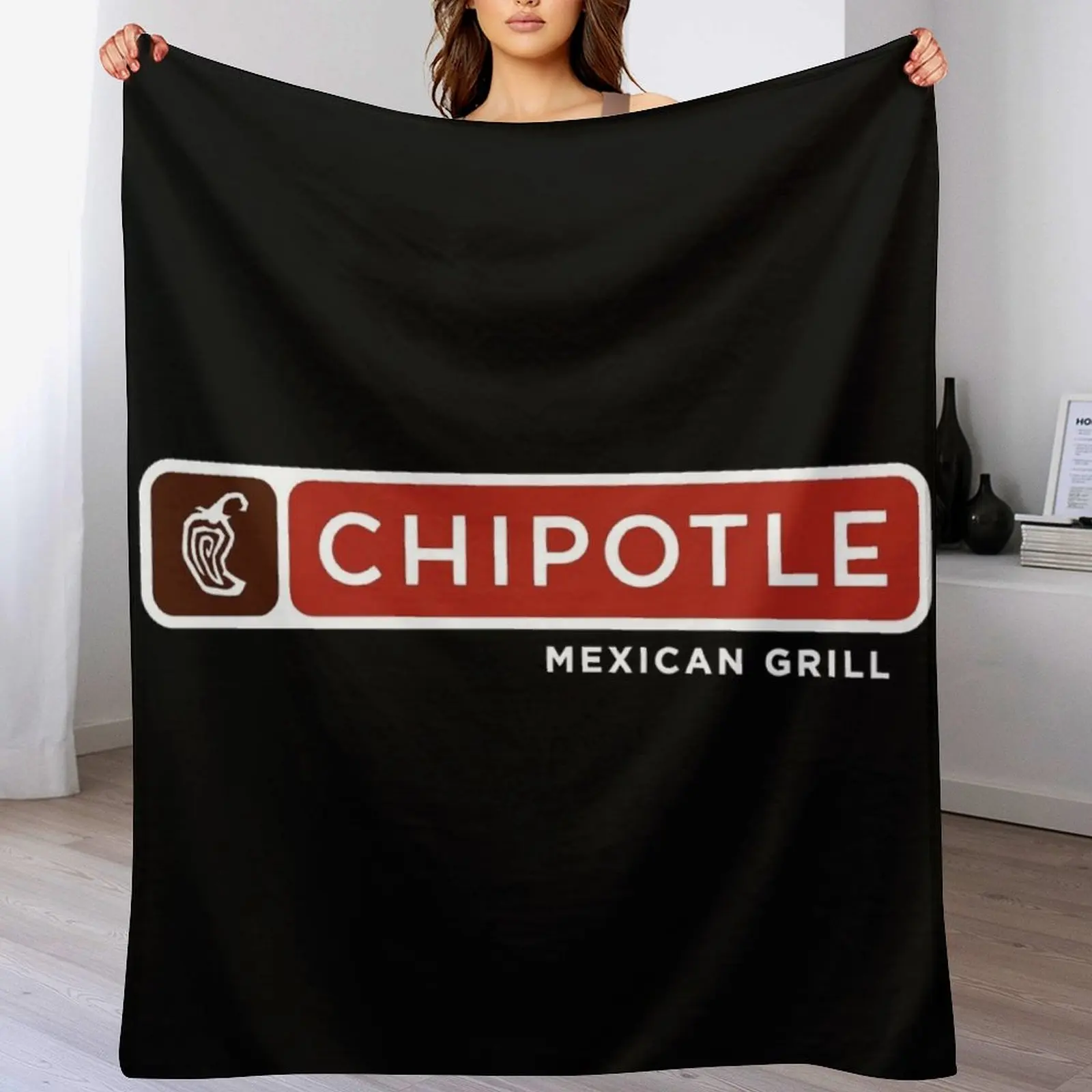 

Chipotle Mexican Grill Throw Blanket Soft Home Decor Blanket for Couch Bedroom