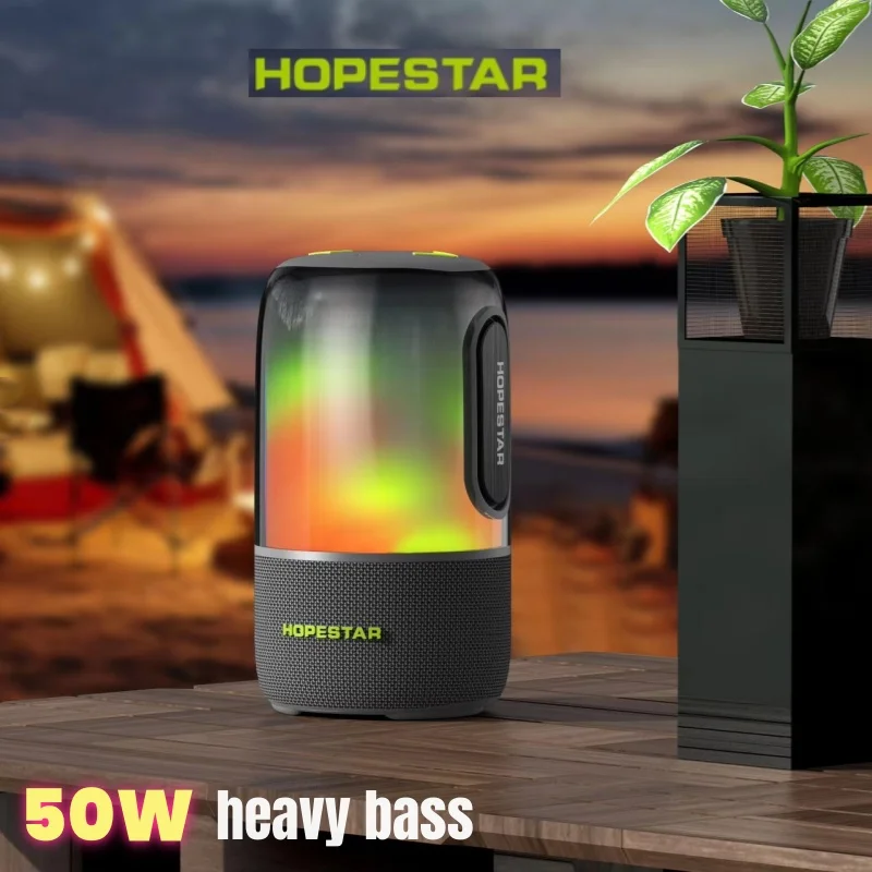 

Heavy Bass Sound Column with RGB TWS Caixa De Som Bluetooth Speaker HIFI Sound Box Outdoor Subwoofer Portable Music Player IPX5