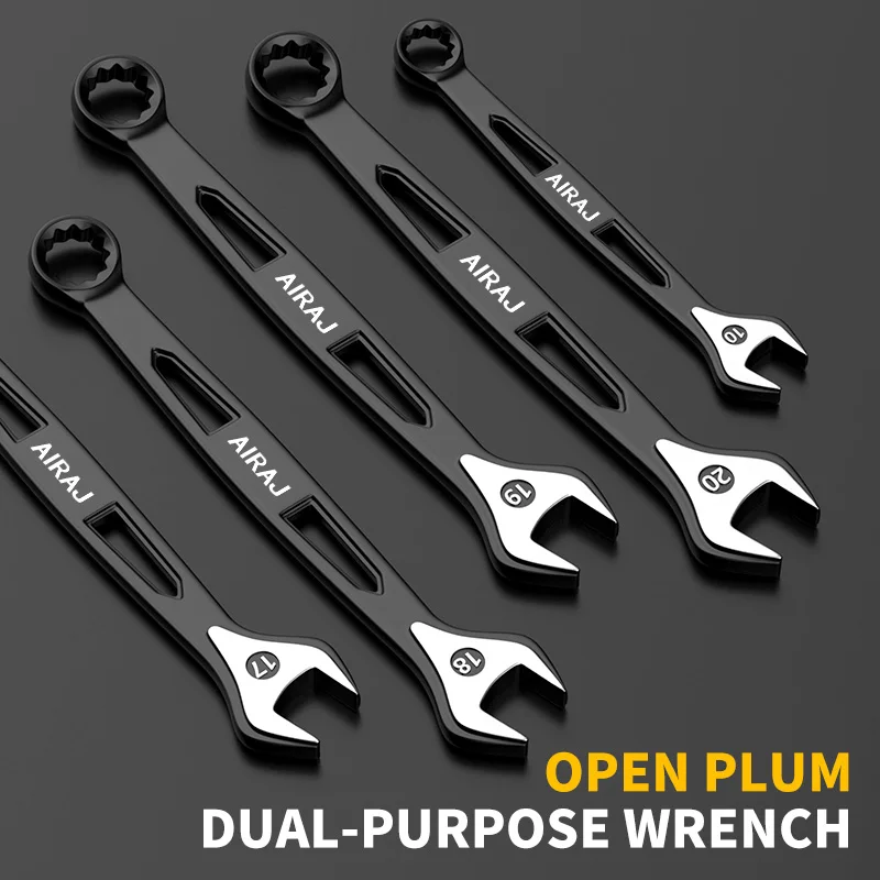 Dual-Ended Wrench, Ratchet Wrench, Industrial Grade, Hardware Tool, Auto Repair Universal Wrench