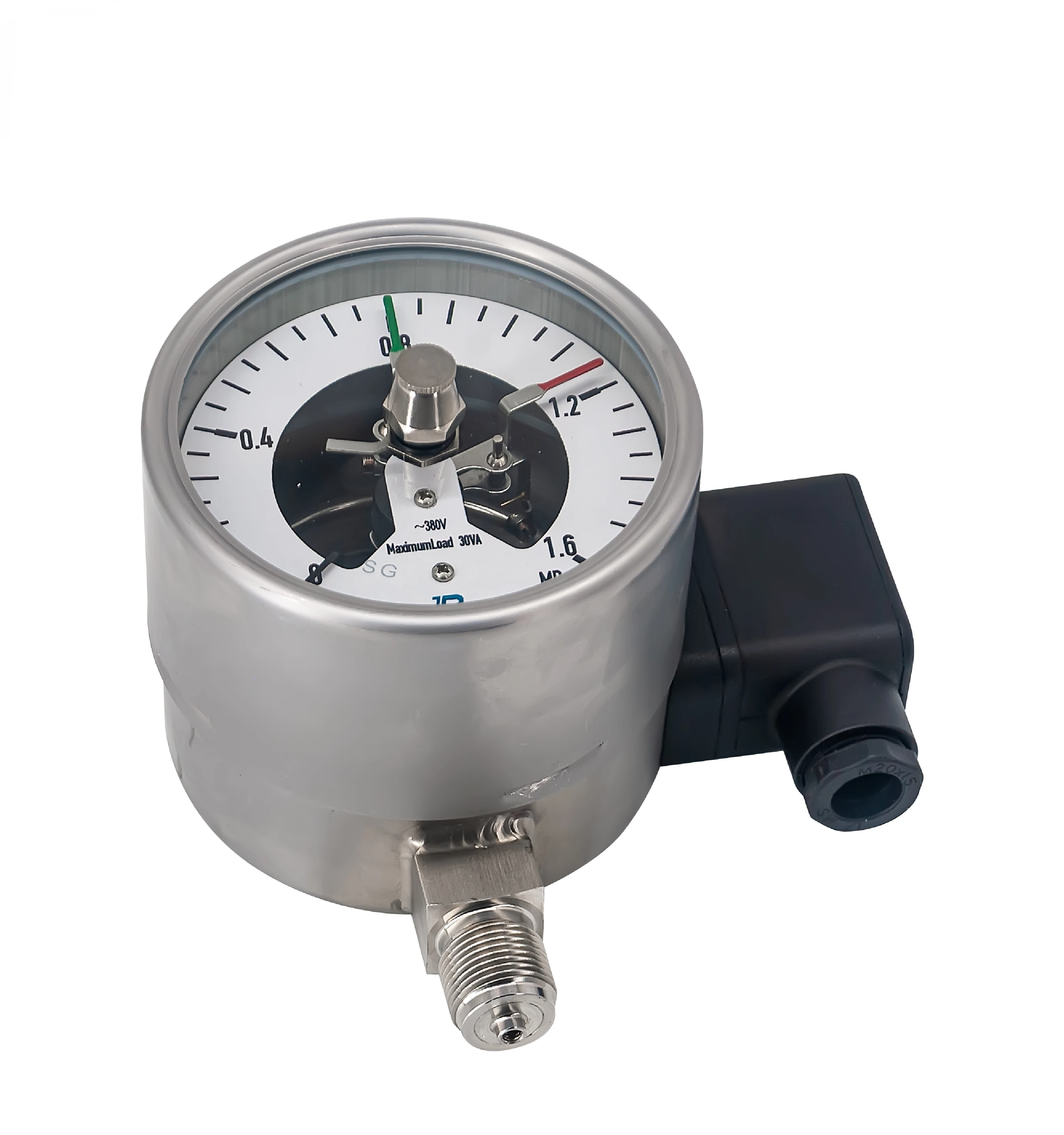 Electrical Connection Gas Pressure Gauge Mechanical  Contact Gauge 600bar Vacuum Negative SS304/ 316L Pressure Gauge