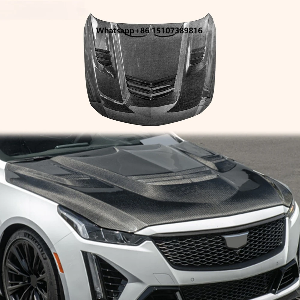 For CT5 20-26 Carbon Fiber ROB Style Front Vented Cooling Hood Bonnet