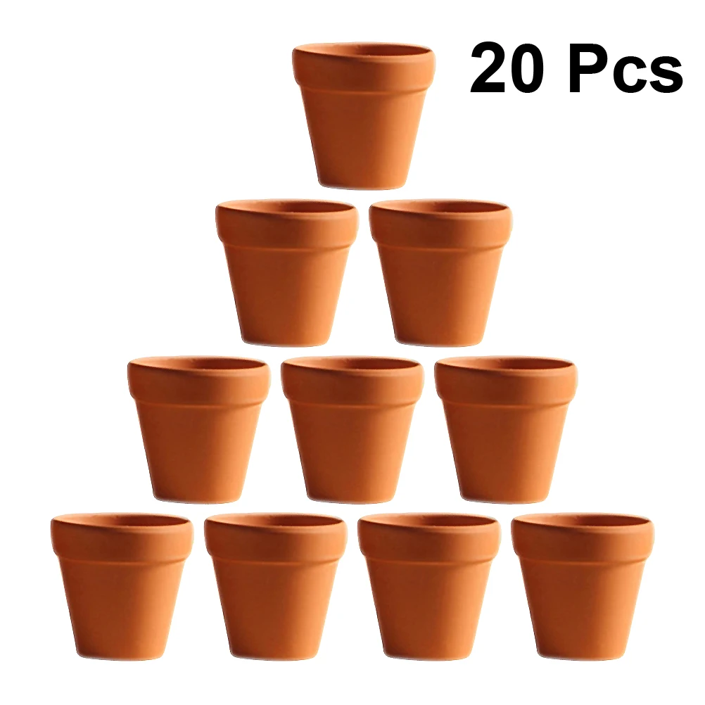 

20pcs Red Pottery Flower Pot Terracotta Plant Pot With Holes Hanging Pots Pottery Clay Planters For Cacti And Succulent Plants