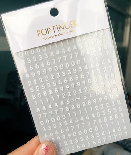 Imagen 2 del producto Calcomanías con números romanos 26 alfabeto inglés 3D autoadhesivas, calcomanías de Arte de uñas, palabra, letra pequeña, tatuajes de uñas, calcomanías