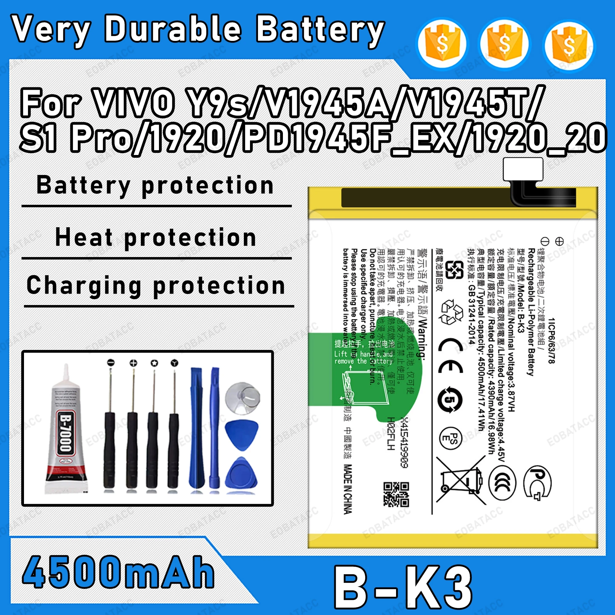 4500Mah 100% New B-…