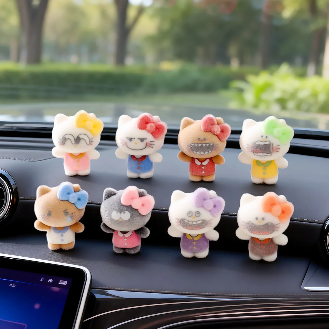 

New model Hello kitty ornaments star sweet cub cute particles tide play doll accessories office desktop small o