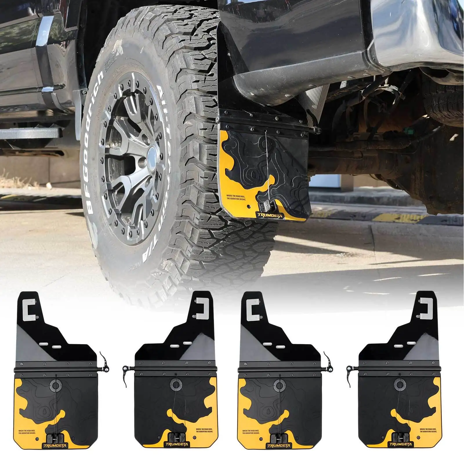 

4PCS Upgraded Truck Mud Flaps Fit for Ford F-150 F150 2021-2025 Splash Guards