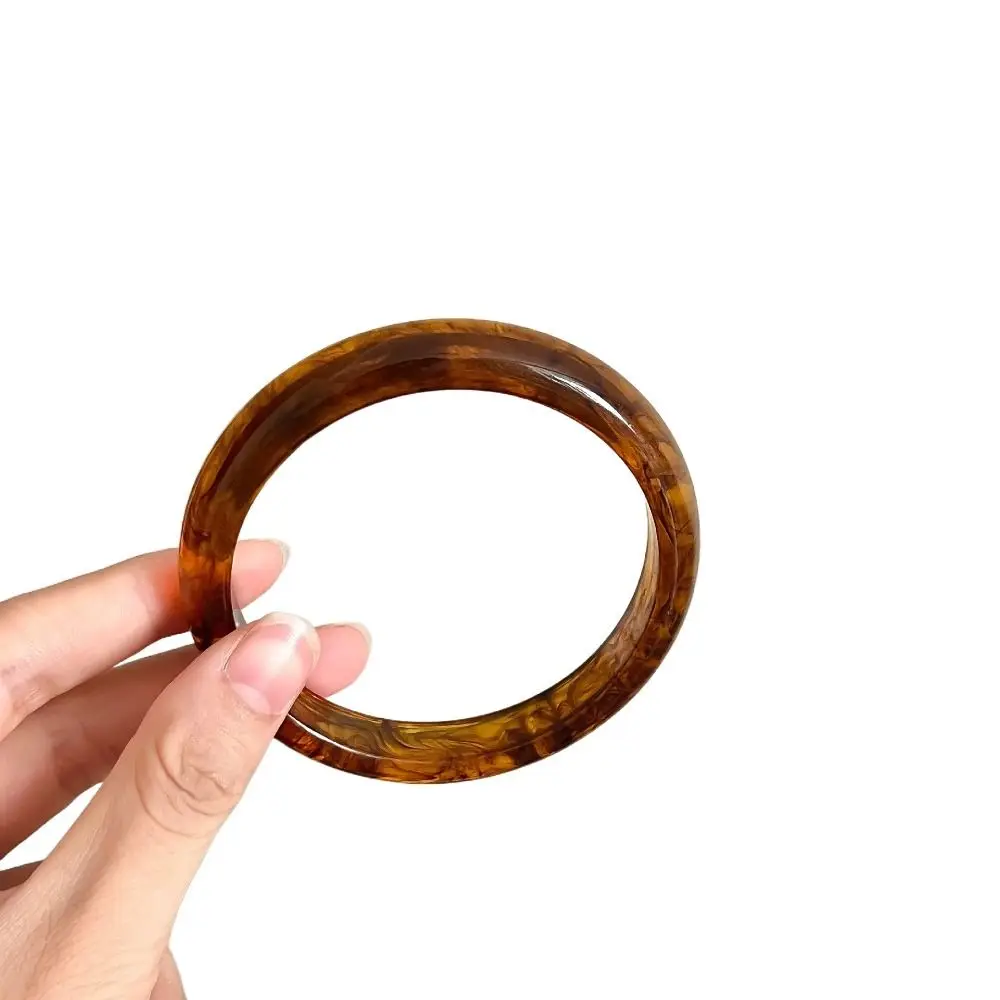مزاجه هندسية مكتنزة أساور العتيقة نمط النمط الصيني الراتنج أساور الحد الأدنى مجوهرات الرجعية اليد الدائري سيدة #1