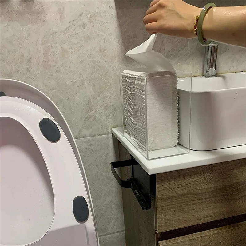 

AEE4-2PCS Countertop Paper Towel Dispenser Clear Guest Towel Napkin Holder For Z-Fold C-Fold Or Multi-Fold Paper Towels