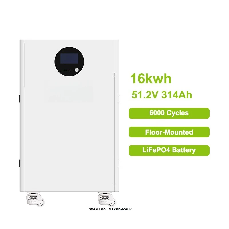Support 15 Units in Parallel Floor-Mounted 51.2V 314Ah 16kwh LiFePO4 Lithium Battery for Solar Energy Storage System