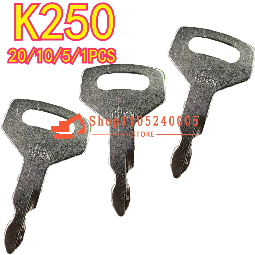 20/10/5/1PCS K250 New Key/Starter for SK60 SK130 SK200 SK250 SK260 SK350 K250