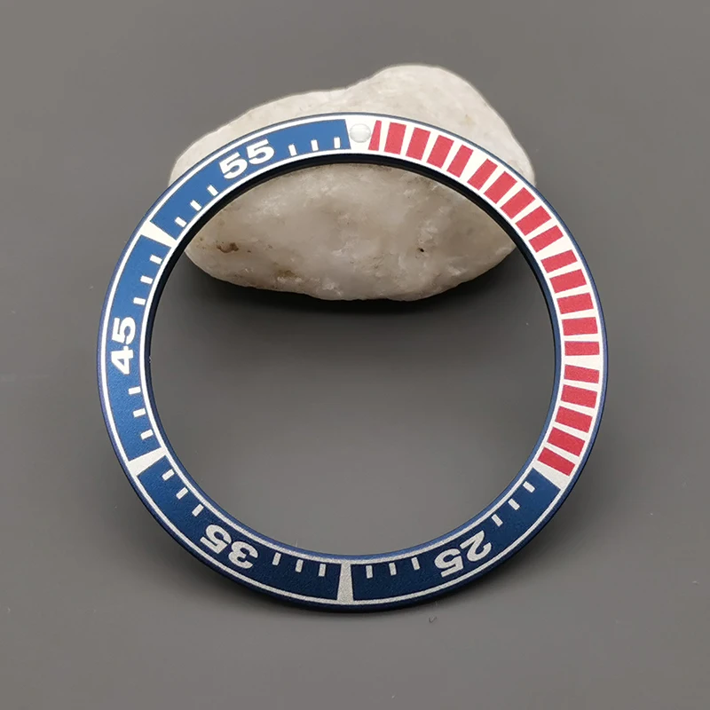 40mm x 31,5mm flache Aluminium Lünette Einsatz Ring Samurai Lünette Ring passend für King Srpf Samurai Uhrengehäuse Ring Ersatzteile für Uhren – Detail 5