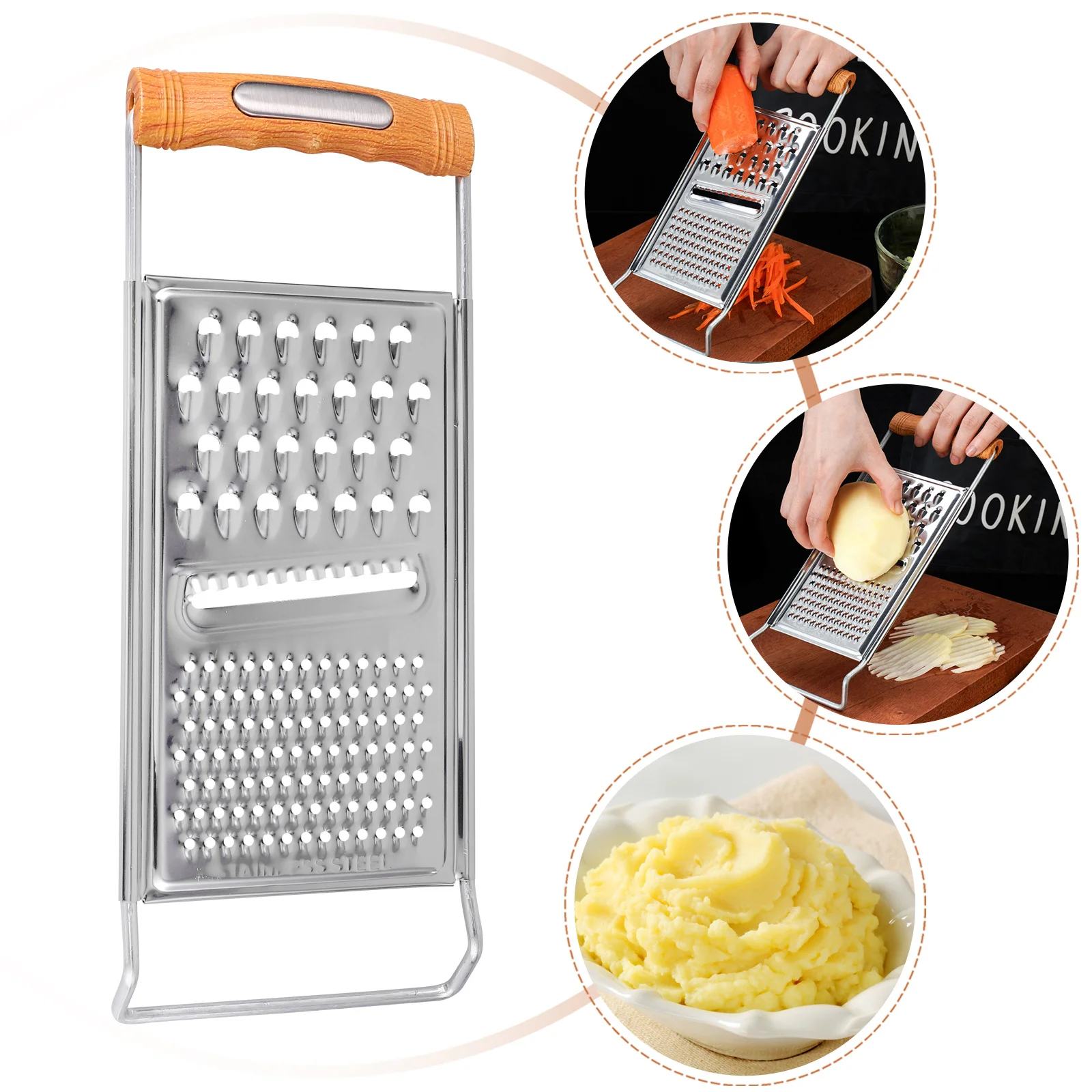 

2Pcs Multi Function Grater Potato Slicer Vegetable Cutter Kitchen Supplies Food Grater Tool Efficient Potato Slicer