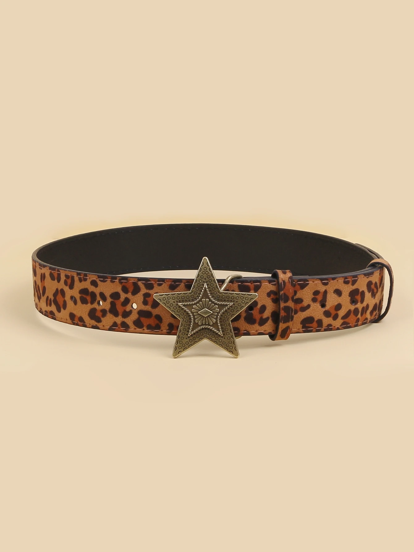 Female Belt Cummerbund Women Horsehair Belt With Leopard Pattern Rose Gold Metal Buckle Women Pu Belt