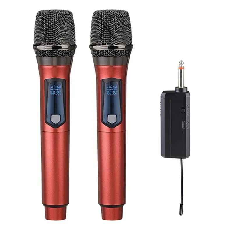 Church Performances Wireless Professional Microphone High-Quality UHF Microphone 2 Channels Compact Size Easy To Handle