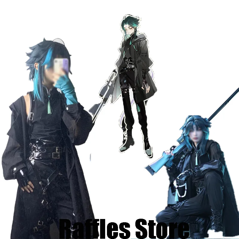 

Xiao Cosplay Costume Wig Marksman Genshin Impact Xiao Element Cosplay Xiao Fans Derivative Black Suit Coat Daily Wear Sets