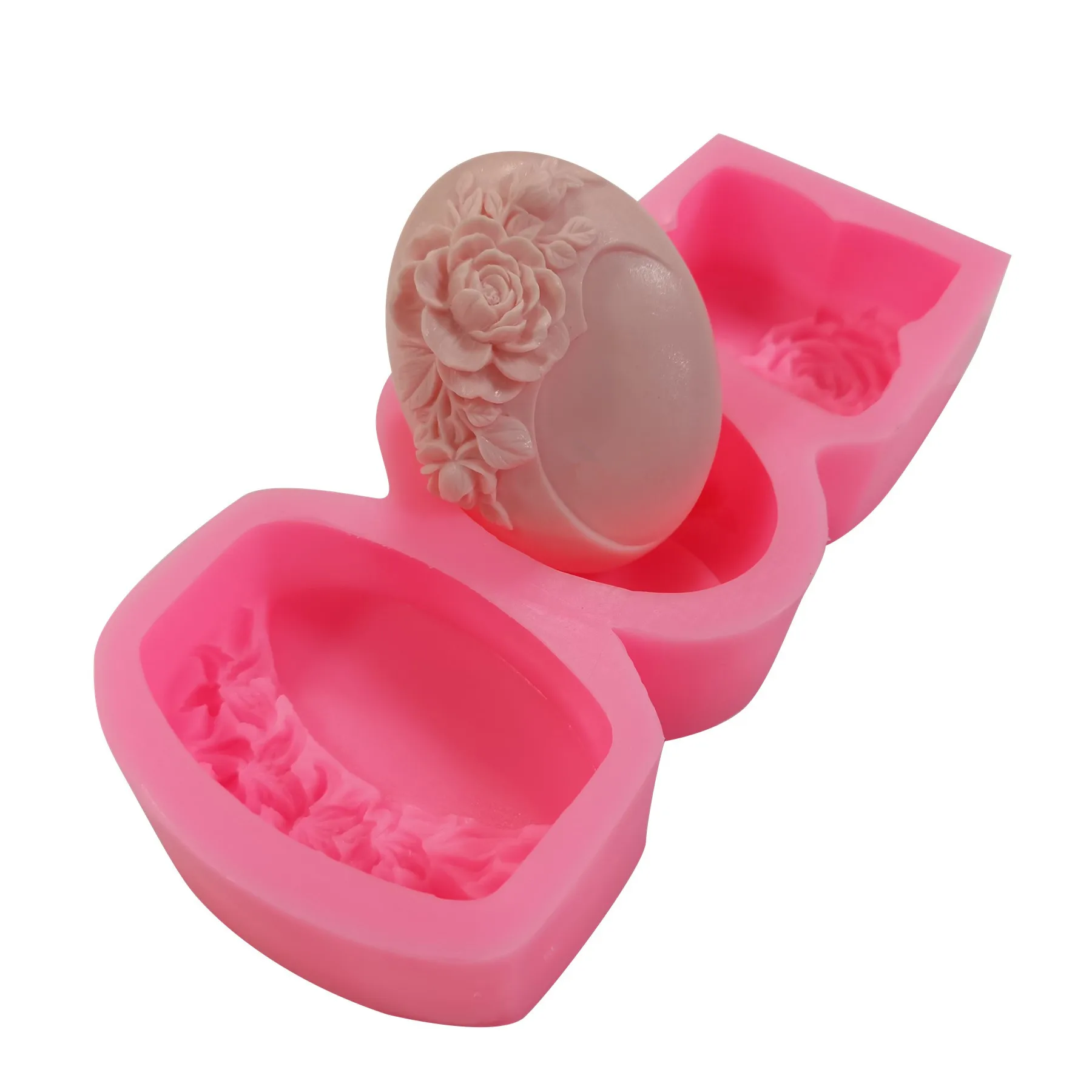 3 Flower Rose Silicone Soap Mold Decorative Wax Melt Aroma Gypsum Epoxy Resin Mould DIY Chocolate Cake Molds