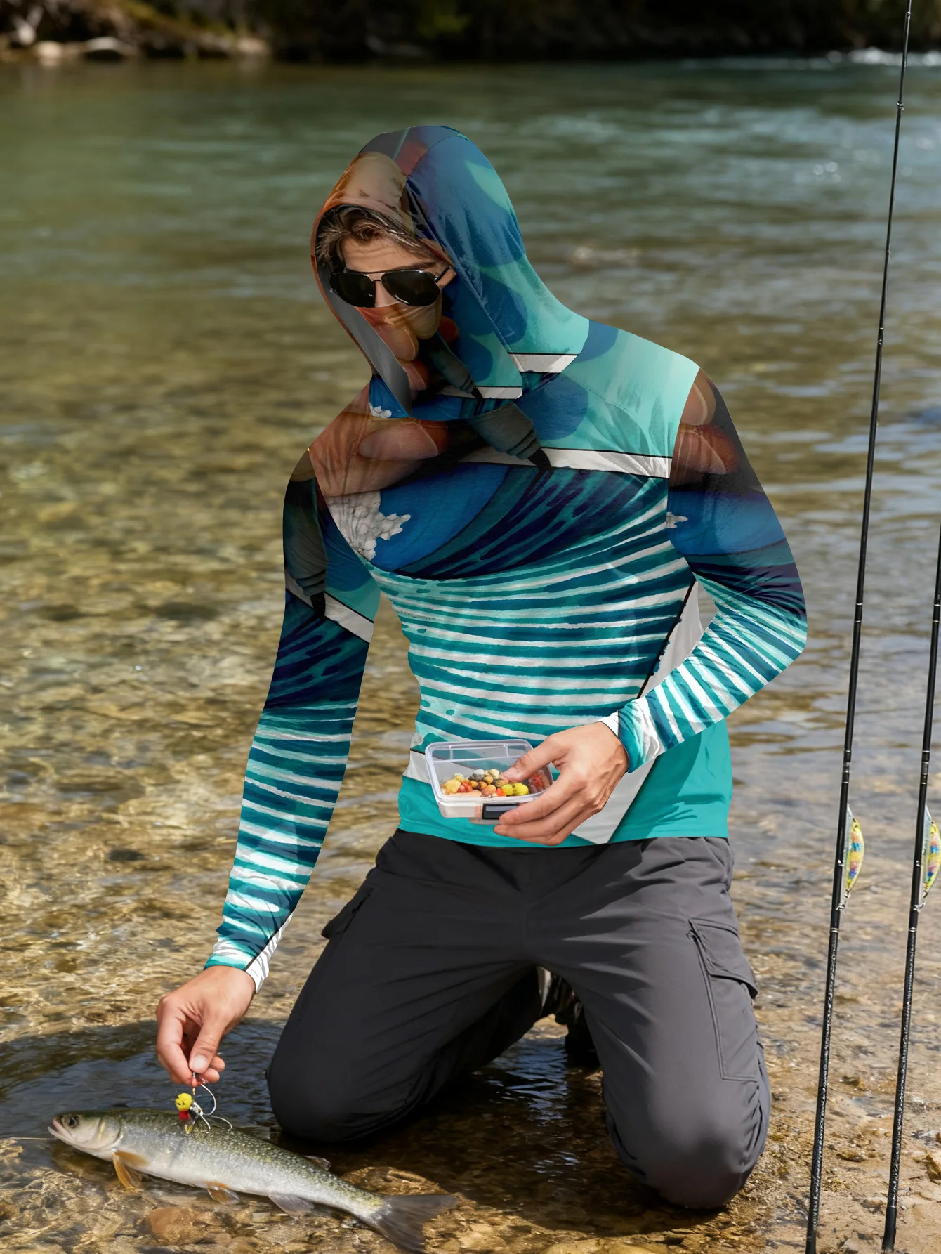 Sudadera con capucha para pesc - Rash Guard Long Sleeve reseña y precio