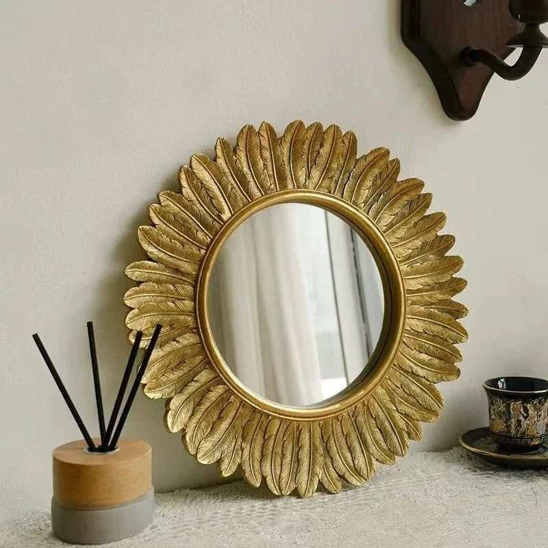 Vintage Decoration Mirror Cute Vanity Hanging Irregular Mirror Quirky Wall Espejos Decorativos De Pared Decoration Home
