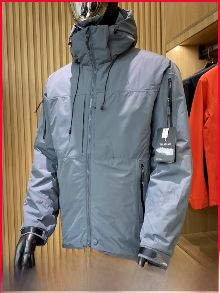 

Outdoor Men's down Jaet Premium Quali White Du Feather Warmth Waterproof Windproof 90 Du down Filling Zipper Sle