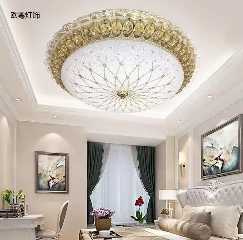 

LED Crystal Lamp Ceiling Lamp Living Room Lamp Light in The Bedroom Street Glass Atmosphere Luxury Retro Restaurant .