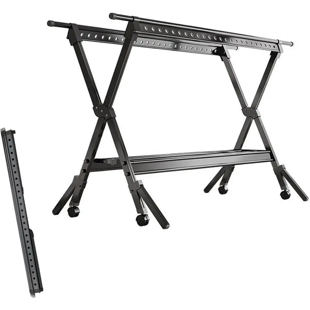 Sturdy Dual-Purpose Clothes Drying Rack for Indoor or Outdoor Use, Suitable for Heavy Loads and Various Garments