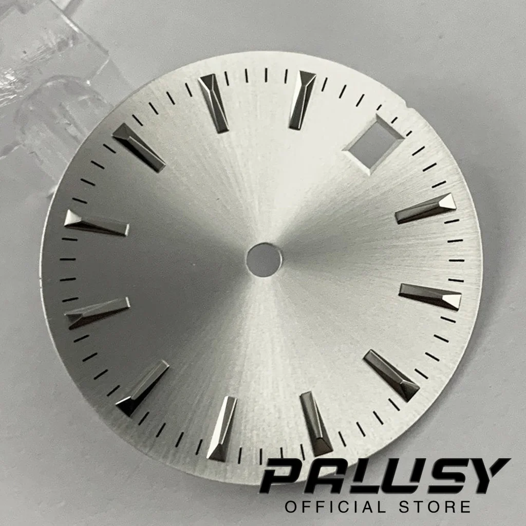 28.5mm NH35 Silver Gray Black Watch Dial for NH35/NH35A/4R/7S Movement Watch Faces Replacement Parts