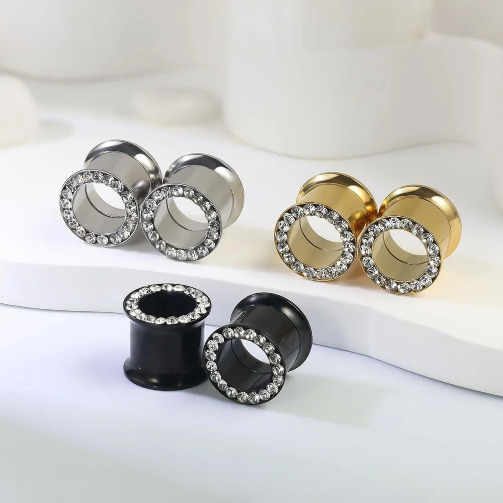 3-16mm Gauges for Ears 316L Surgical Steel Flared Tunnels Plugs Earrings Hollow Internally Threaded Ear Gauges for Women Men