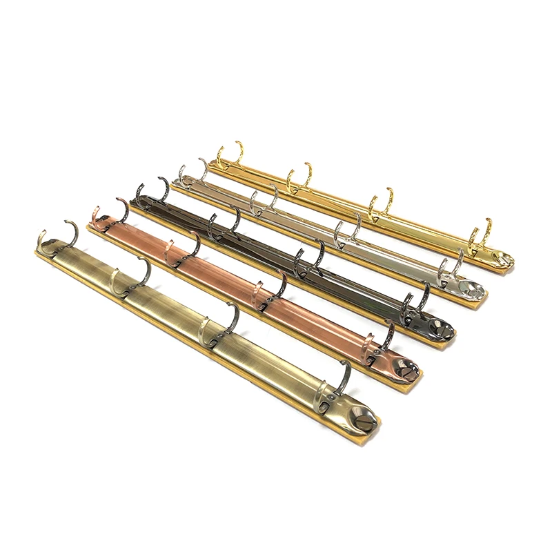 A4 Metall-Ringbinder-Clips mit Bambus-Rückwand 4 Abnehmbare Schnallen Loseblatt-Bindungsstreifen für Datenbücher Alben Notizbücher – Detail 7
