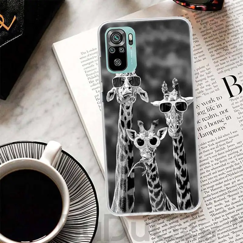 Cute Cartoon Giraffe Animal Cover For Xiaomi Redmi Note 13 12S 12 11 11S 10S 10 Pro Plus Phone Case 11E 11T 9 9S 8T 8 + Print Co