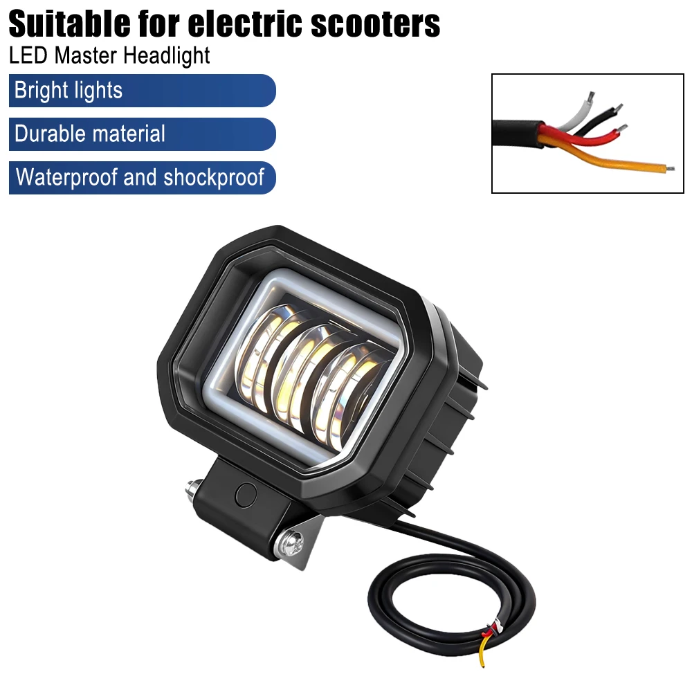 1 قطعة 12-80 فولت المصباح 18-20 واط Led مربع العمل ضوء عيون الملاك ضوء بار DRL قبالة الطريق مصابيح الضباب ل سكوتر كهربائي دراجة جزء