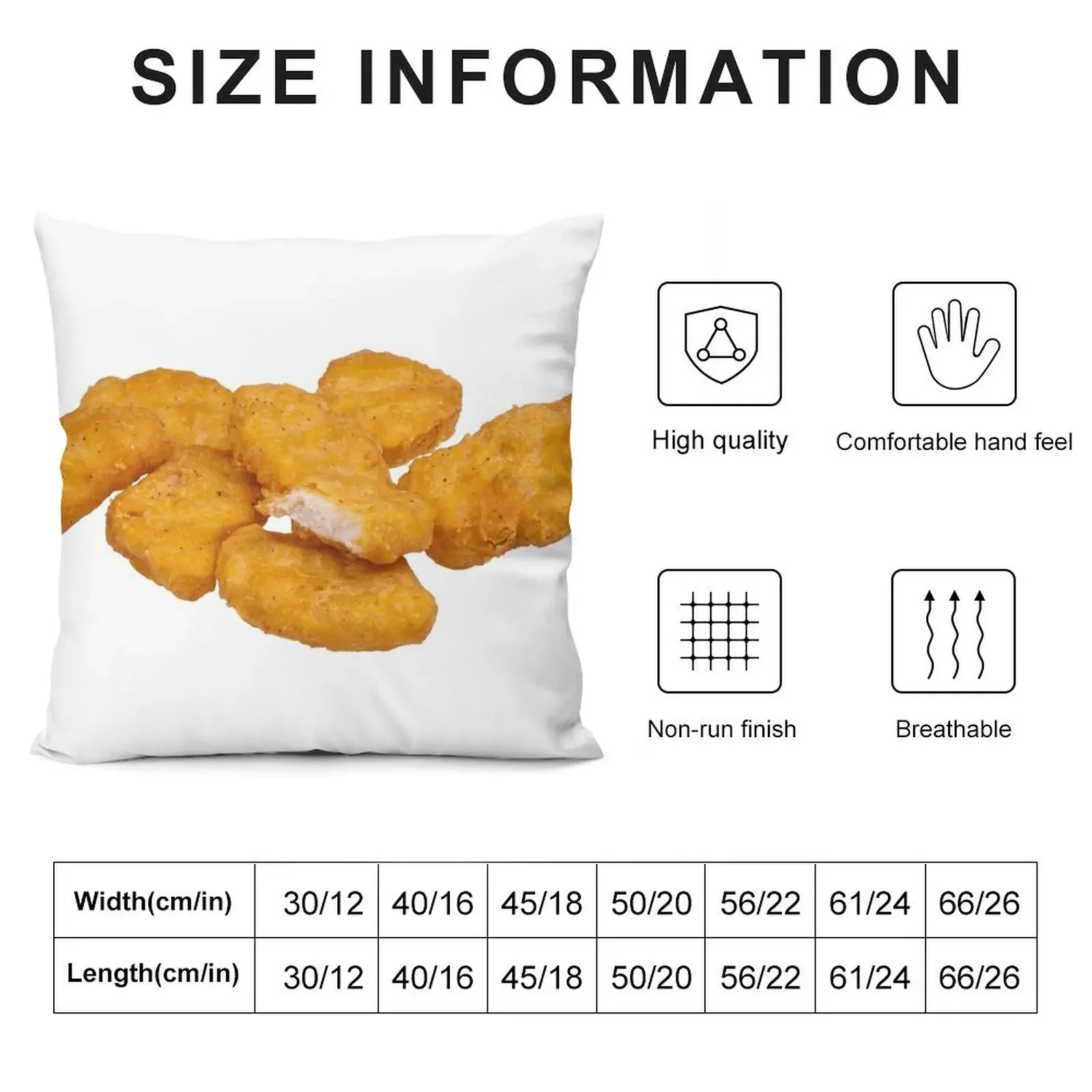 Chicken Nuggets Throw Pillow Cushion Covers For Living Room luxury home accessories pillow