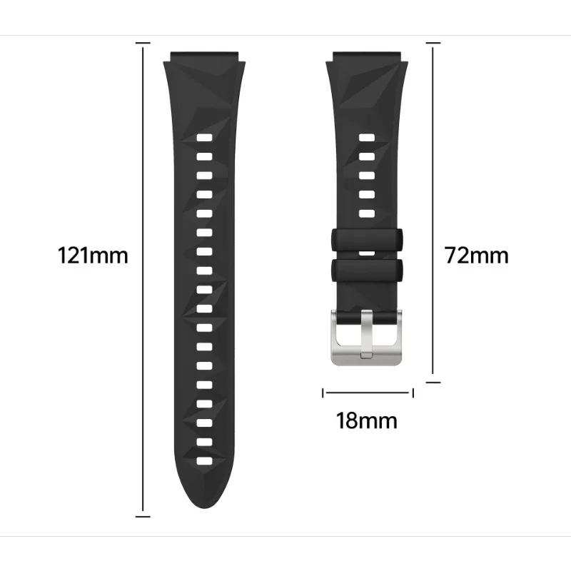 Correa de silicona de 18mm para Huawei Watch GT5, accesorios de hebilla clásica transpirables para exteriores de 41mm para Huawei GT5/GT5 Pro, banda Universal