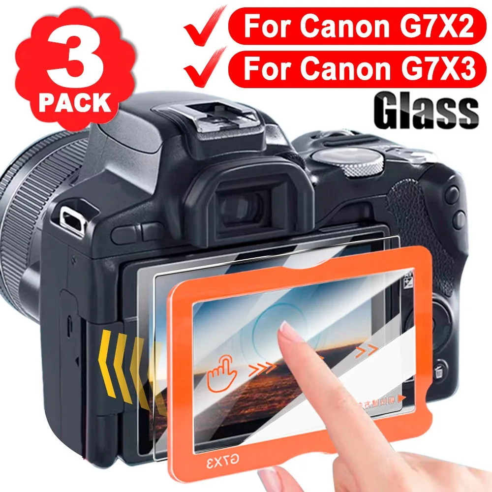 

Easy Installation 9H Tempered Glass Screen Protector for Canon G7X2 1-3PCS AntiScratch Camera Protective Film for Canon G7X3
